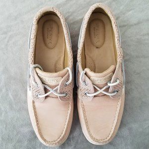 Rose Sperry Koi Fish Knit Shoes Size 9